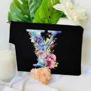 1 Pc Initial Letter Bag Letter Makeup Bag for Women Initial Cosmetic Bag A-Z Personalized Makeup Bag Travel Bag,Initial Cosmetic