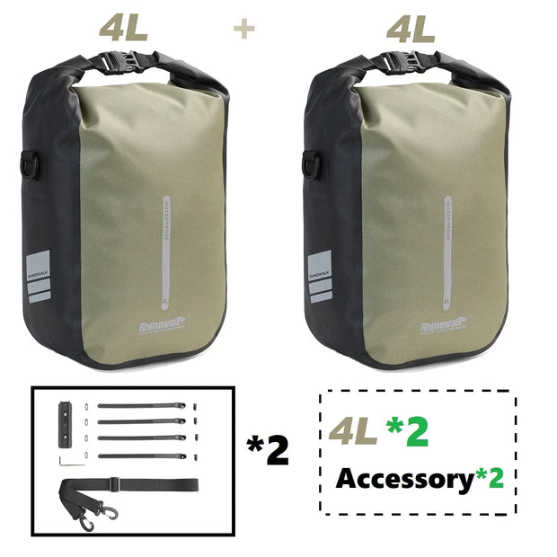 Rhinowalk 2 PCS Bicycle Fork Bag Quick Release Bike Bag Waterproof Electric Scooter Bag Bicycle Front Bag Bike Fork Bag