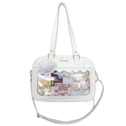 Japanese Kawaii Shoulder Bag For Women PU Leather Itabag Transparent Bag JK Tote Bag Handbags Preppy Bag ita bag Crossbody Bag