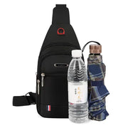 Business Men's Chest Bag Shoulder Messenger Bag Casual Canvas Travel Bag Waist Bag Multifunctional Waterproof Storage Large Bag