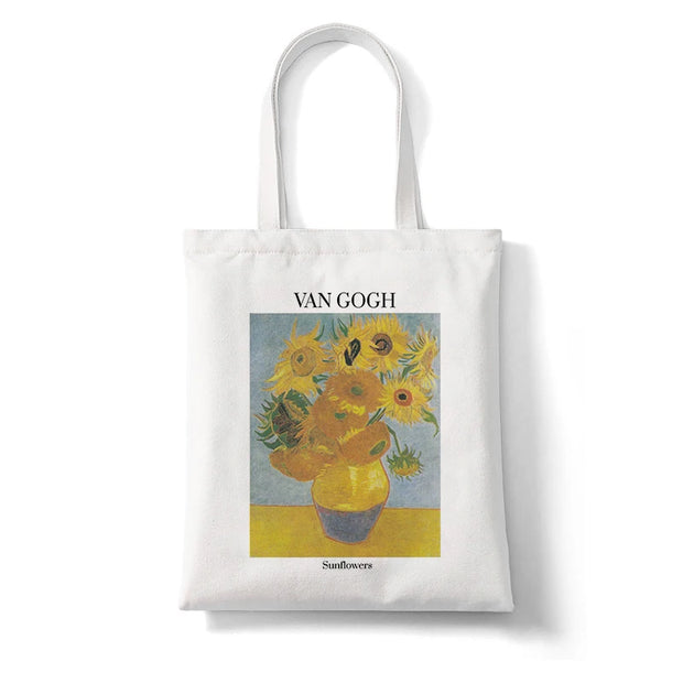Van Gogh Painting Shopper Bag Harajuku Women Shopping Bag Canvas Shopper Bag Girl Tote Bag Shoulder Lady Bag