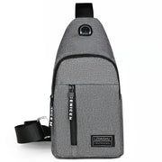 Business Men's Chest Bag Shoulder Messenger Bag Casual Canvas Travel Bag Waist Bag Multifunctional Waterproof Storage Bag