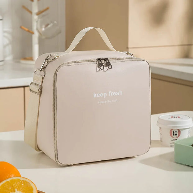 One-shoulder Bento Bag Student Lunch Box Bag Lunch Bag Office Worker Carrying Lunch Bag Thermal Insulation Bag