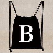 Drawstring Bag Backpack Tote Bag String Lightweight Outdoor Sport Bag for Travel Sundries Bag White Letter Fitness Sports Bag