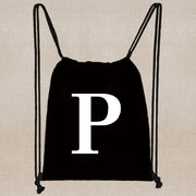 Drawstring Bag Backpack Tote Bag String Lightweight Outdoor Sport Bag for Travel Sundries Bag White Letter Fitness Sports Bag
