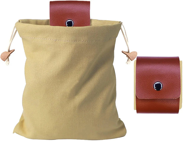 Orchard Foraging Bag Waist Hanging Bag Leather Canvas Picking Bag Jungle Artisan Bag Outdoor Camping Storage Bag Nut Storage Bag