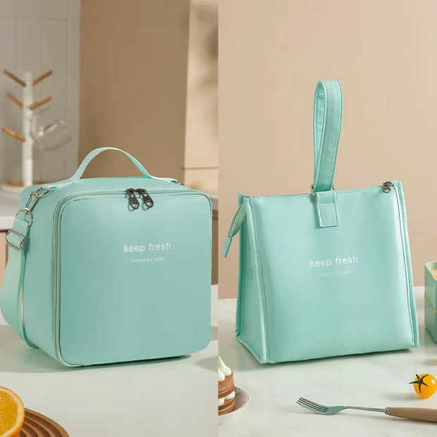 One-shoulder Bento Bag Student Lunch Box Bag Lunch Bag Office Worker Carrying Lunch Bag Thermal Insulation Bag