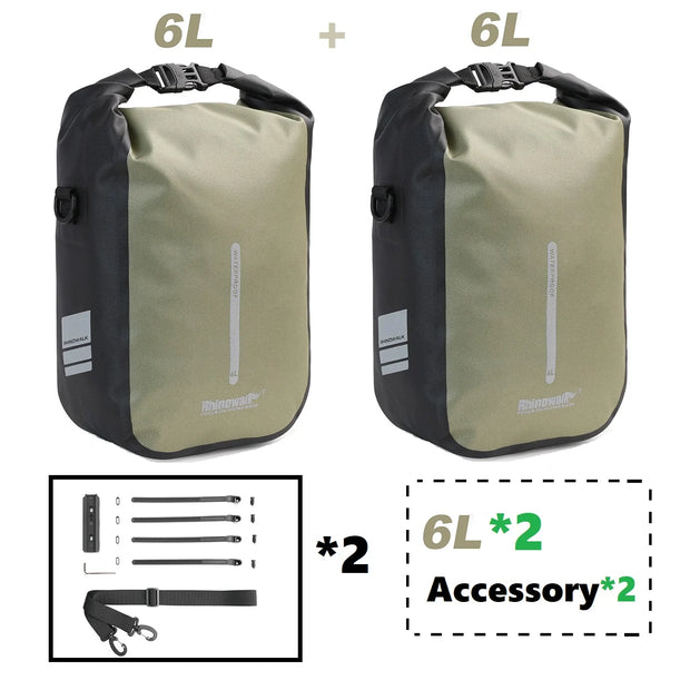 Rhinowalk 2 PCS Bicycle Fork Bag Quick Release Bike Bag Waterproof Electric Scooter Bag Bicycle Front Bag Bike Fork Bag