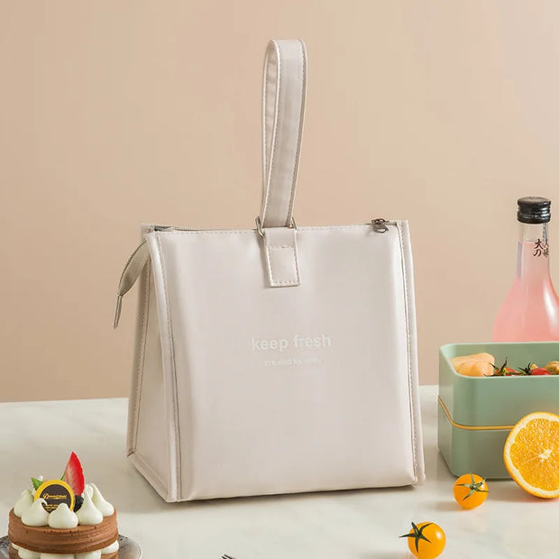 One-shoulder Bento Bag Student Lunch Box Bag Lunch Bag Office Worker Carrying Lunch Bag Thermal Insulation Bag