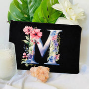 1 Pc Initial Letter Bag Letter Makeup Bag for Women Initial Cosmetic Bag A-Z Personalized Makeup Bag Travel Bag,Initial Cosmetic