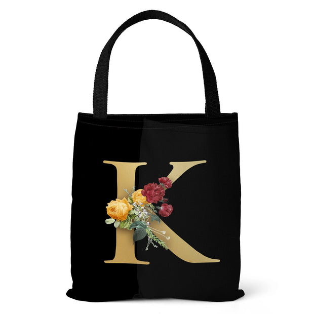 Letter Printing Canvas bag Lightweight Shoulder bag Tote bag Handbag Shopping bag Holiday Gift Bag