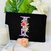 1 Pc Initial Letter Bag Letter Makeup Bag for Women Initial Cosmetic Bag A-Z Personalized Makeup Bag Travel Bag,Initial Cosmetic