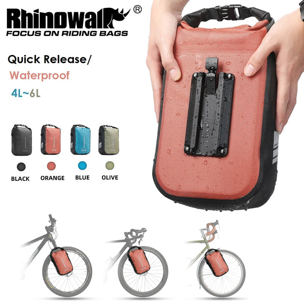 Rhinowalk 2 PCS Bicycle Fork Bag Quick Release Bike Bag Waterproof Electric Scooter Bag Bicycle Front Bag Bike Fork Bag