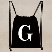 Drawstring Bag Backpack Tote Bag String Lightweight Outdoor Sport Bag for Travel Sundries Bag White Letter Fitness Sports Bag