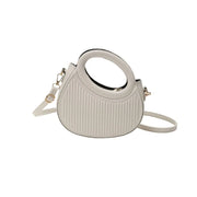 Fashion Women Shoulder Bag Armpit Bag Design Underarm Bag Pleated Saddle Bag Solid Color Messenger Bag Purse Handbags