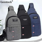 Geestock New Chest Bag For Male Men's shoulder bag Simple Nylon Fashion Mini Cross Bag Waterproof Crossbody Bag Luxury Bag 크로스백