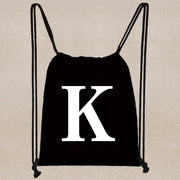 Drawstring Bag Backpack Tote Bag String Lightweight Outdoor Sport Bag for Travel Sundries Bag White Letter Fitness Sports Bag