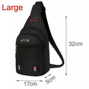 Business Men's Chest Bag Shoulder Messenger Bag Casual Canvas Travel Bag Waist Bag Multifunctional Waterproof Storage Large Bag