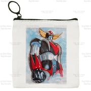 Manga Goldorak Ufo Robo Anime Canvas Bag Pure White Bag, Mazinger Grendizer Zipper Bag Coin Bag Coin Bag Clutch Bag
