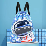 Children's swimming bag waterproof storage bag beach bag beam mouth backpack dry and wet separation washing bag