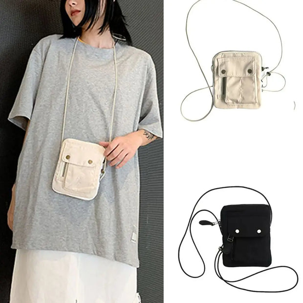 Harajuku Style Handbag Men and Women Mini Bag Messenger Bag Mobile Phone Bag Shoulder Bag Crossbody Bag