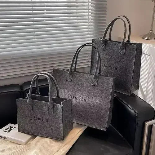 Felt Bag Women's Large Capacity Shoulder Storage Bag Tote Bag Shopping Bag Customized Foldable Shopping Bag  Tote Bags for Women