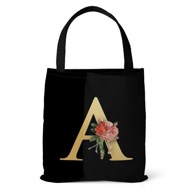 Letter Printing Canvas bag Lightweight Shoulder bag Tote bag Handbag Shopping bag Holiday Gift Bag