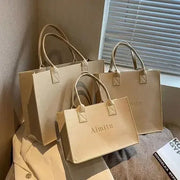 Felt Bag Women's Large Capacity Shoulder Storage Bag Tote Bag Shopping Bag Customized Foldable Shopping Bag  Tote Bags for Women
