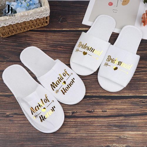 Bride Wedding Slippers For Bachelorette Party Decoration Bridesmaid Hen Party Slippers Ladies Bachelorette Party Supplies Gifts