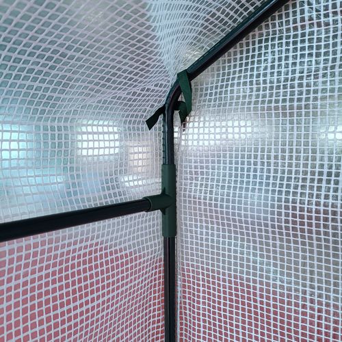 Walk in Garden Greenhouse with Shelves Steeple 186Lx120Wx190Hcm White