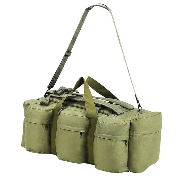 3-in-1 Army-Style Duffel Bag 90 L Olive Green