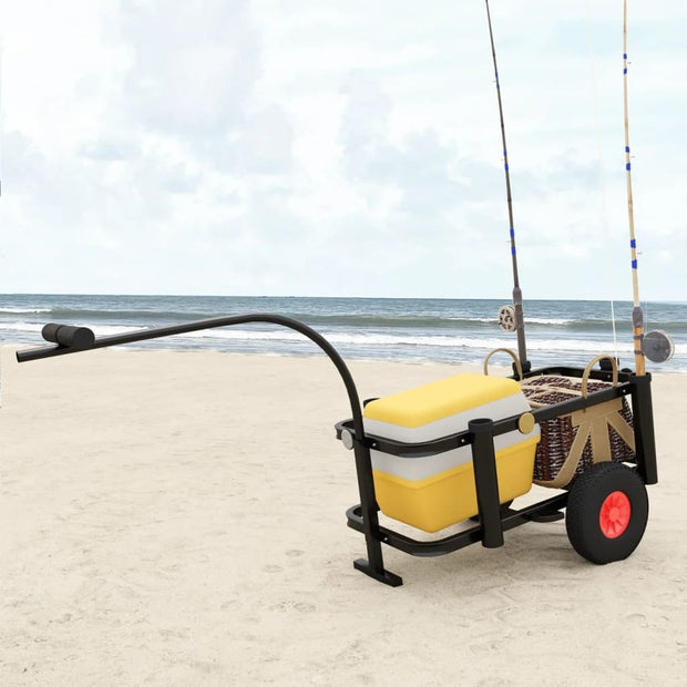 Fishing Trolley Black Steel