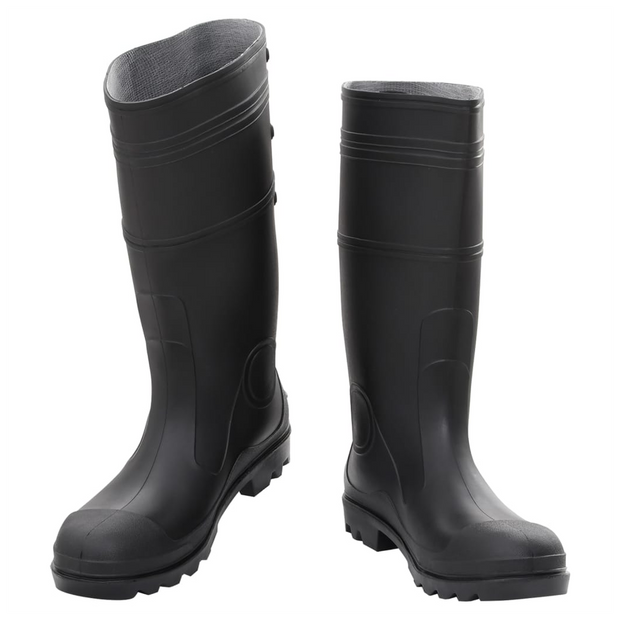 vidaXL Rain Boots Black Size 45 PVC