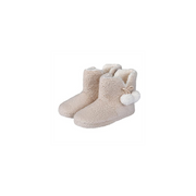 TEDDY BOOT SLIPPERS S NAT