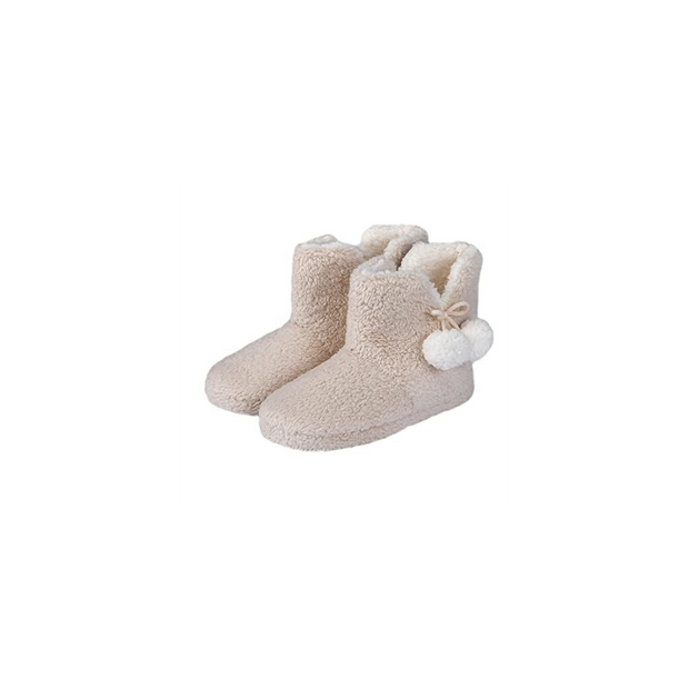 TEDDY BOOT SLIPPERS S NAT