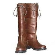 Equestrian Country Horse Tall Walking Leather Horse Boots Waterproof Brown UK 4-9