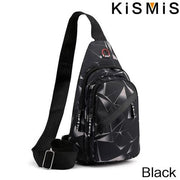 KISMIS New Canvas Bag - Men's and Women's Outdoor Sports Chest Bag, Casual Messenger Shoulder Bag, Sports Arm Bag, Crossbody Bag