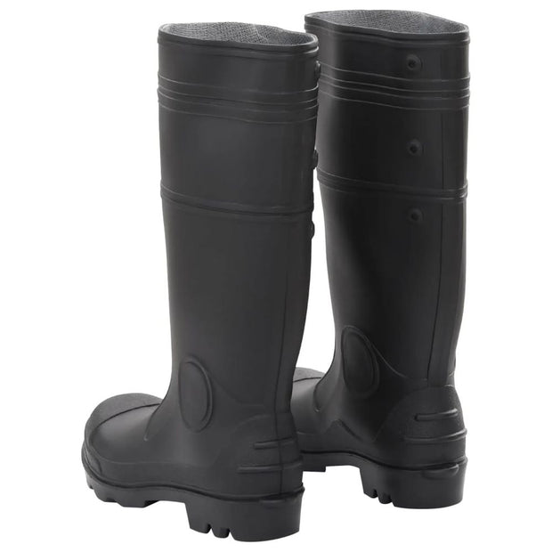 vidaXL Rain Boots Black Size 38 PVC