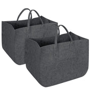 2 Pack Felt Storage Baskets Multifunctional Storage Bag