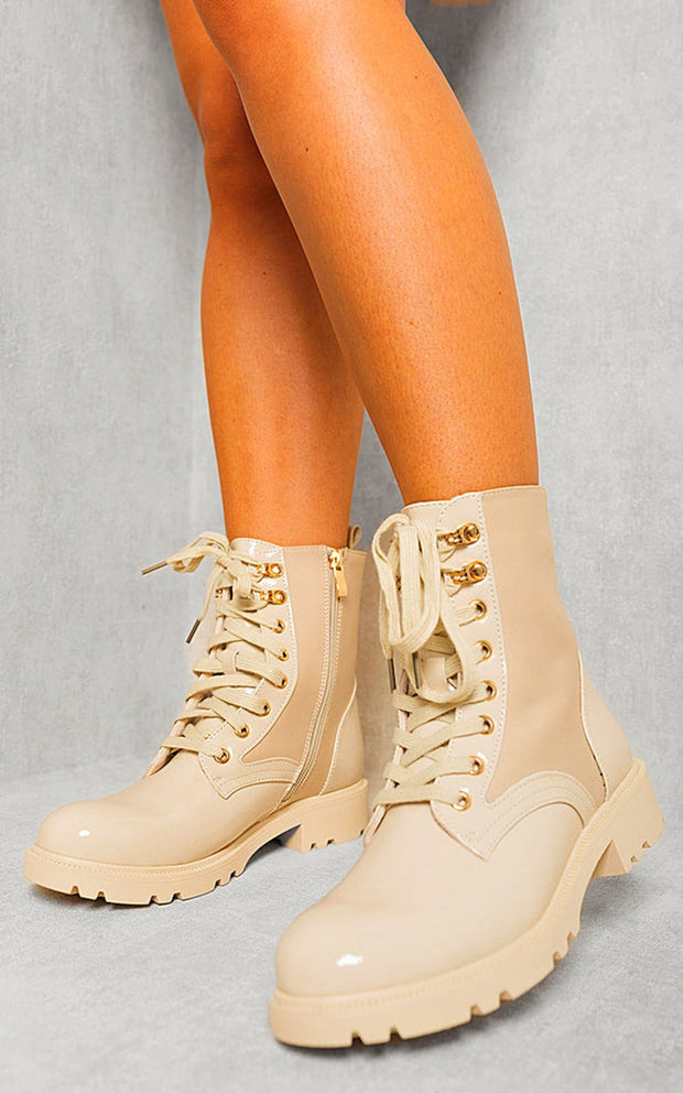 Platform Lace Up Chunky Boots