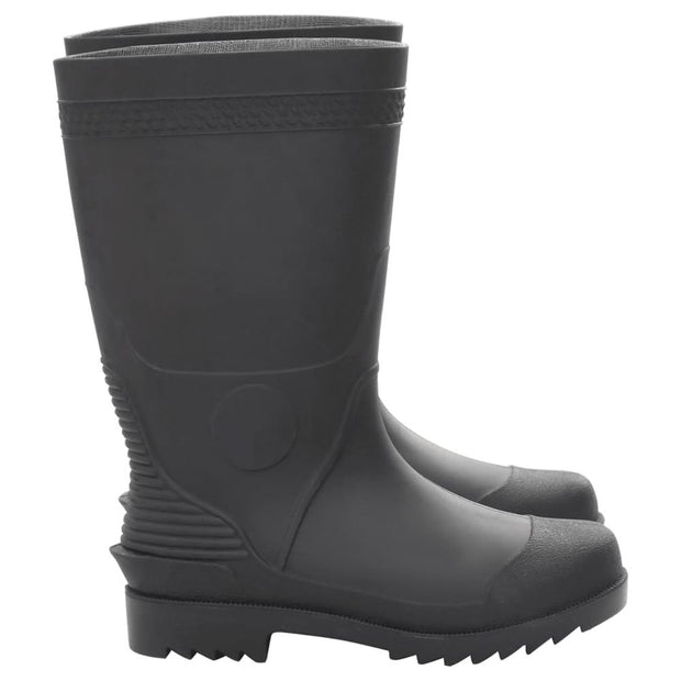 vidaXL Rain Boots Black Size 39 PVC