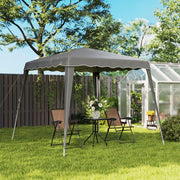 Outsunny Garden Pop up Gazebo Tent Party Water-resistant 2.5 x 2.5M Grey