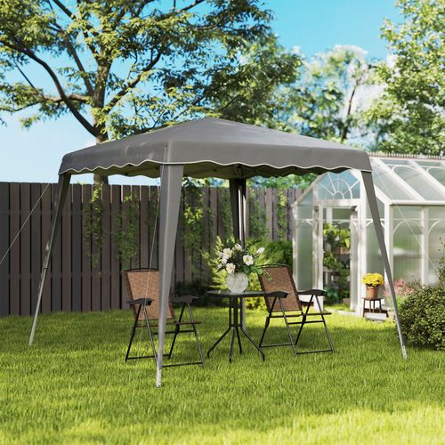 Outsunny Garden Pop up Gazebo Tent Party Water-resistant 2.5 x 2.5M Grey