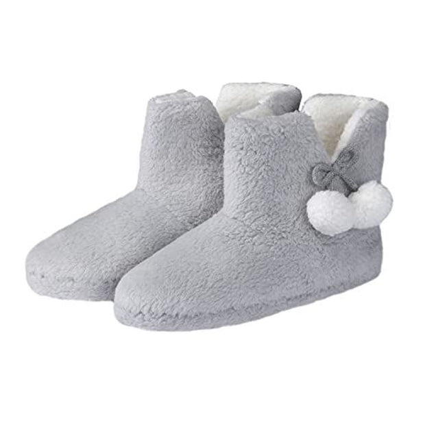 TEDDY BOOT SLIPPERS M GRY