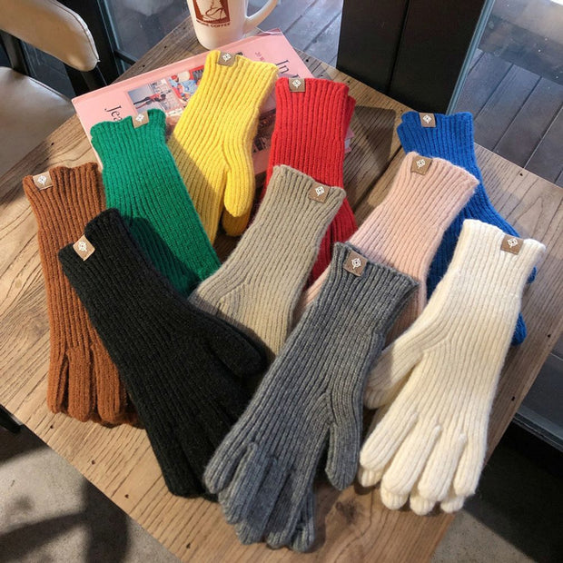 Women's Winter Gloves Cute Plush Warm Riding Gloves Women Solid Gloves Womens Gloves Fluffy Work Kids Winter Gloves