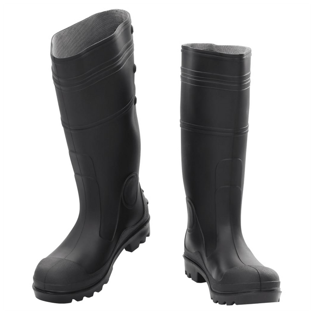 vidaXL Rain Boots Black Size 38 PVC