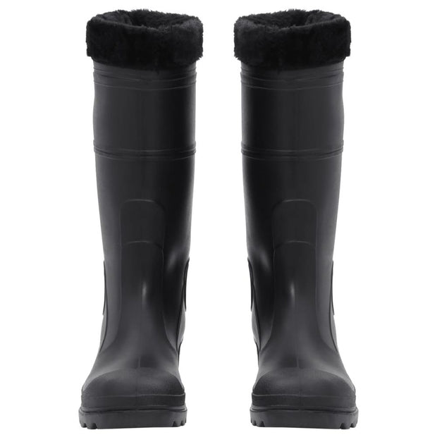 vidaXL Rian Boots with Removable Socks Black Size 43 PVC