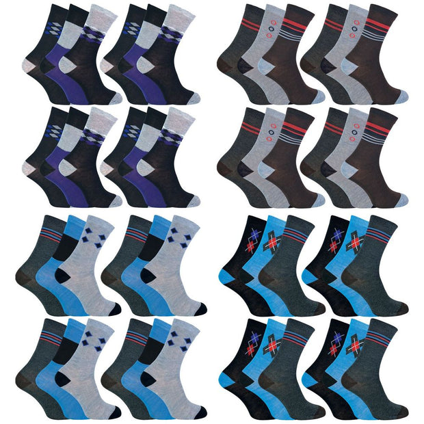 Soxinnabox - 12 Pairs Mens Cotton Socks in a Box