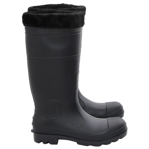 vidaXL Rian Boots with Removable Socks Black Size 42 PVC