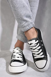 Platform Low Top Lace Up Trainers